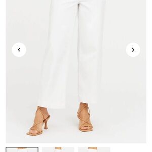 SPANX White cropped wide leg 1X